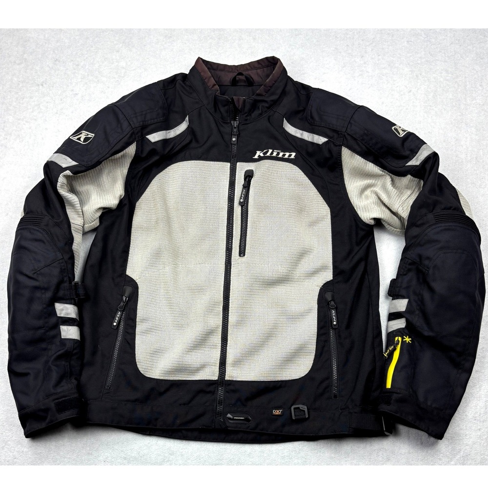 Klim Induction 5060 Mesh Motorcycle Jacket Black Grey Mens XL D3O Armor Cordura
